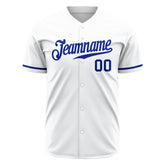 Custom White Baseball Jersey Stitched Authentic Button Down Vintage Shirt